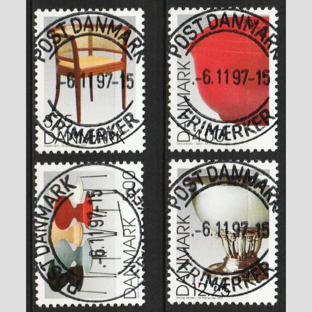 FRIM�RKER DANMARK | 1997 - AFA 1160-63 - Dansk design - Komplet s�t - Pragt Stemplet