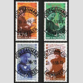 FRIM�RKER DANMARK | 1998 - AFA 1176-79 - Post & Tele Museet - Komplet s�t - Pragt Stemplet