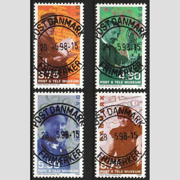 FRIM�RKER DANMARK | 1998 - AFA 1176-79 - Post &amp; Tele Museet - Komplet s�t - Pragt Stemplet