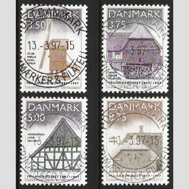 FRIM�RKER DANMARK | 1997 - AFA 1139-42 - Frilandsmuseet 100 �r - Komplet s�t - Lux Stemplet