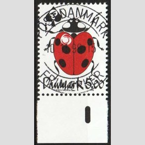 FRIM�RKER DANMARK | 1998 - AFA 1168 - Spar gift - 5,00 Kr. r�d/sort - Pragt Stemplet