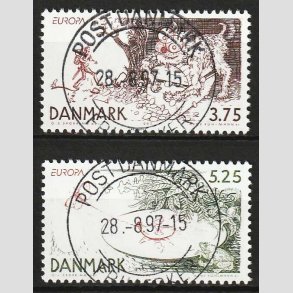 FRIM�RKER DANMARK | 1997 - AFA 1156+57 - Eventyr og legender - i s�t - Pragt Stemplet