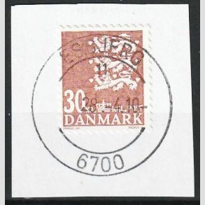 FRIM�RKER DANMARK | 2010 - AFA 1612E - Lille Rigsv�ben - 30,00 Kr. brunr�d - Lux stemplet Esbjerg