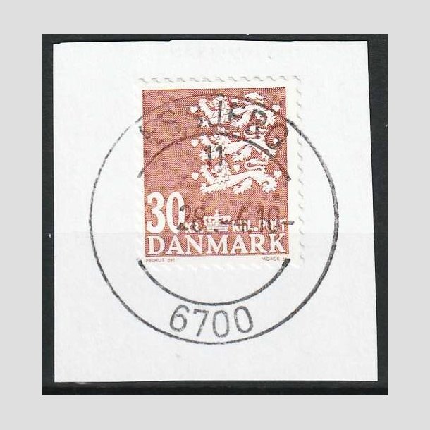 FRIM�RKER DANMARK | 2010 - AFA 1612E - Lille Rigsv�ben - 30,00 Kr. brunr�d - Lux stemplet Esbjerg
