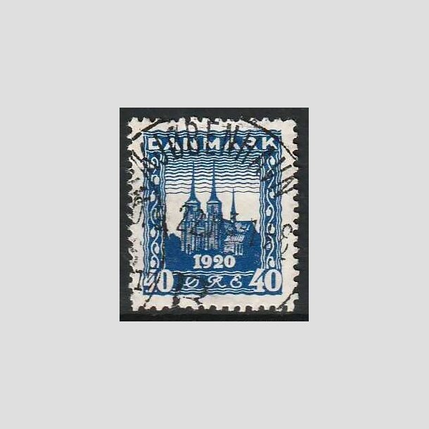 FRIM�RKER DANMARK | 1921 - AFA 116 - Genforening 40 �re bl� - Stemplet Kj�benhavn