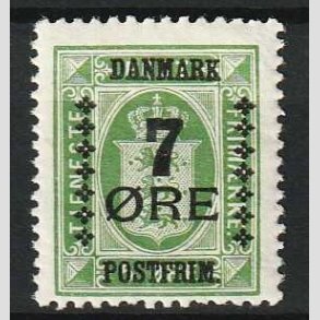 FRIM�RKER DANMARK | 1926 - AFA 163 - 7/5 �re gr�n Provisorium - Ubrugt 
