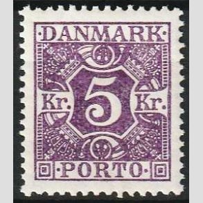 FRIM�RKER DANMARK | 1921-25 - AFA 16 - 5 kr. violet - Ubrugt