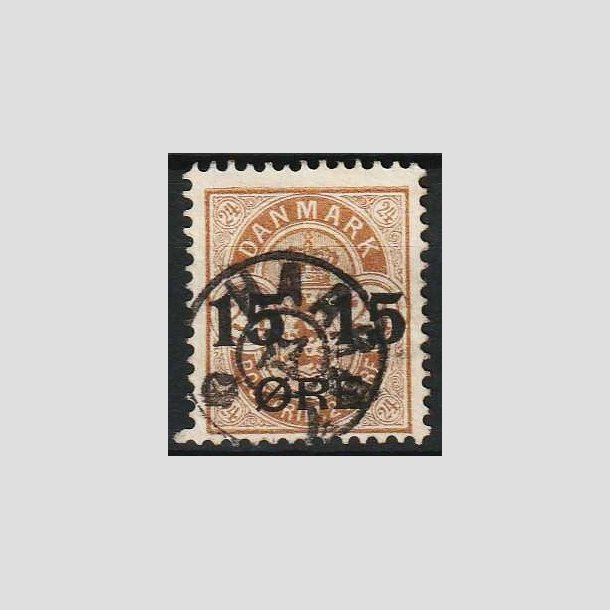 FRIM�RKER DANMARK | 1904 - AFA 41 - 15/24 �re brun provisorier - Stemplet Haarby