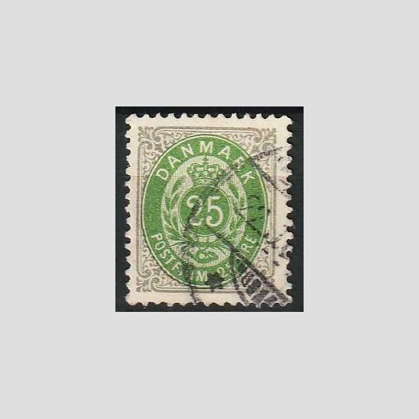 FRIM�RKER DANMARK | 1902 - AFA 29C - 25 �re gr�/gr�n - Stemplet