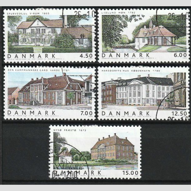 FRIM�RKER DANMARK | 2004 - AFA 1378-82 - Danske boliger III. - Komplet s�t - P�nt Hj�rnestemplet