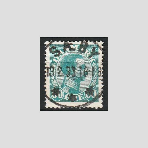 FRIM�RKER DANMARK | 1921-22 - AFA 130 - Chr. X 60 �re bl�gr�n - Lux Stemplet S�by
