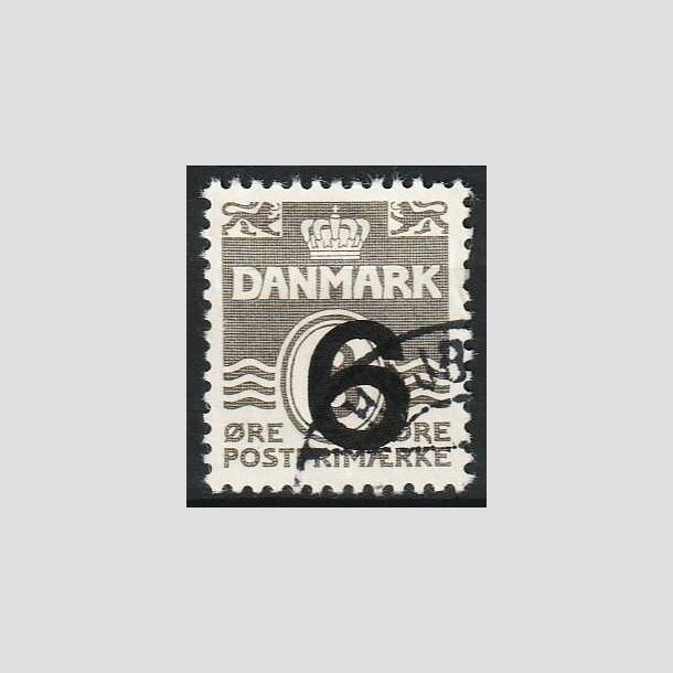 FRIM�RKER DANMARK | 1940 - AFA 262a - 6/8 �re type I (201) gr� Provisorier - P�nt Stemplet