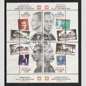 FRIM�RKER DANMARK | 2001 - AFA 1298 - Frim�rkeudstillingen HAFNIA 01 - 21,00 Kr. Miniark - Lux Stemplet