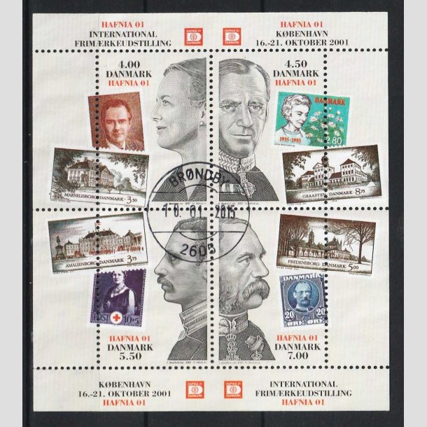 FRIM�RKER DANMARK | 2001 - AFA 1298 - Frim�rkeudstillingen HAFNIA 01 - 21,00 Kr. Miniark - Lux Stemplet