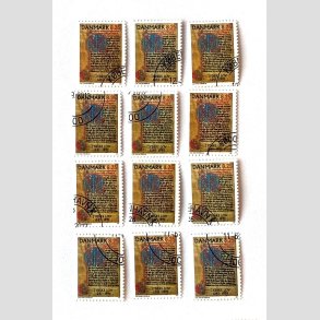 FRIM�RKER DANMARK | 1991 - AFA 0991 - Jydske Lov 750 �r. - 8,25 Kr. flerfarvet x 12 stk. - Flot Stemplet