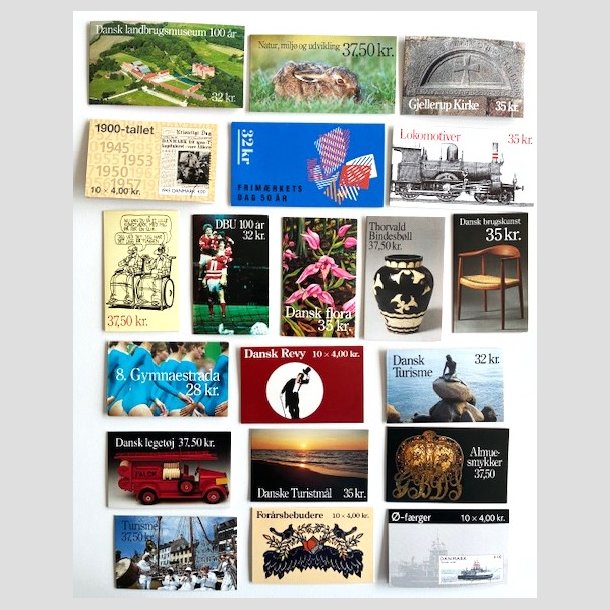 FRIM�RKER DANMARK | H�FTER | Lot med 20 stk. forskellige postfriske frim�rkeh�fter