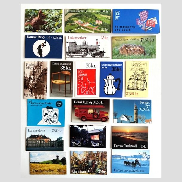 FRIM�RKER DANMARK | H�FTER | Lot med 20 stk. forskellige postfriske frim�rkeh�fter