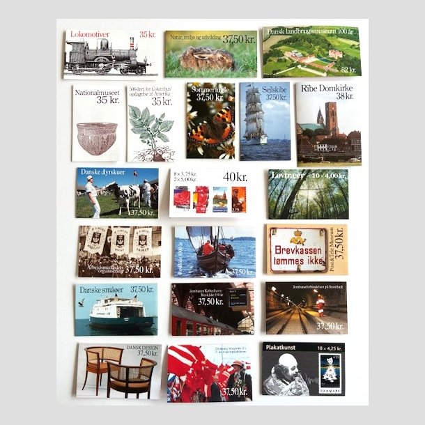 FRIM�RKER DANMARK | H�FTER | Lot med 20 stk. forskellige postfriske frim�rkeh�fter