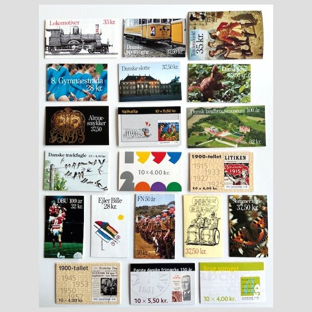 FRIM�RKER DANMARK | H�FTER | Lot med 20 stk. forskellige postfriske frim�rkeh�fter