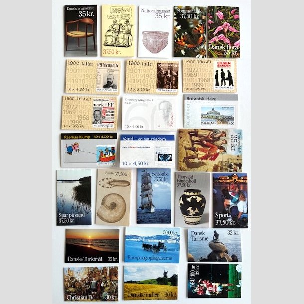 FRIM�RKER DANMARK | H�FTER | Lot med 25 stk. forskellige postfriske frim�rkeh�fter
