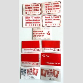 FRIM�RKER DANMARK | H�FTESAMMENTRYK 1979-92 | 10 kr. & 20 kr. sammentryk nr. 5-8 +1-7 - Postfrisk