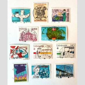 FRIM�RKER DANMARK | 1984-85 - AFA 813-32 - 11 stk. forskellige p�ne m�rker - Pragt Stemplet
