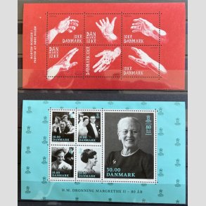 FRIMRKER DANMARK | 2019 - AFA 1984A+1990 - Frimrkekunst mv. - 2 x Miniark - Postfrisk