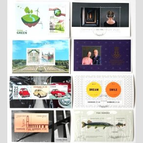 FRIM�RKER DANMARK | 2016-18 - AFA 1861A,1906A mv. - 8 stk. forskellige miniark - P�nt Stemplet