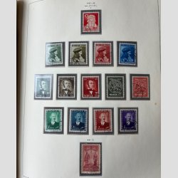 FRIMRKER NORGE: God tt besat samling, nrmest komplet ml. 1945-2000, pnt stemplet