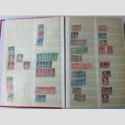 FRIMRKER NORGE: Parti i 5 stk. indstiksbger med lager, samling mv. nsten alt er stemplet.