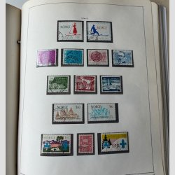 FRIMRKER NORGE: God tt besat samling, nrmest komplet ml. 1945-2000, pnt stemplet