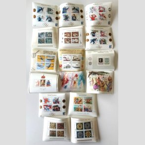 FRIM�RKER NORGE | MINIARK | Lot med 16 stk. forskellige 80 erne og 90 erne - Postfrisk