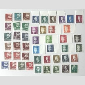 FRIM�RKER DANMARK | Godt lot Rigsv�ben og Margrethe, incl. bedre - Postfrisk