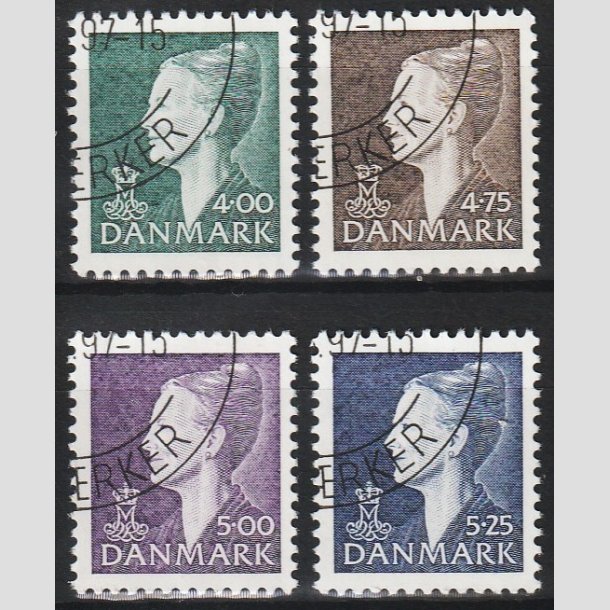 FRIM�RKER DANMARK | 1997 - AFA 1152-55 - Dronning Margrethe II - S�t - Pragt Stemplet