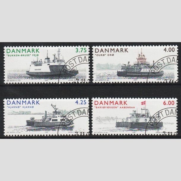 FRIM�RKER DANMARK | 2001 - AFA 1299-1302 - �-f�rger - i s�t - Flot Stemplet 