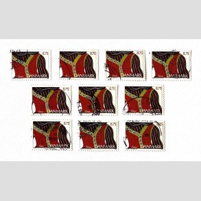 FRIM�RKER DANMARK | 1993 - AFA 1056 - Almuesmykker - 8,75 Kr. flerfarvet x 10 stk. - Stemplet