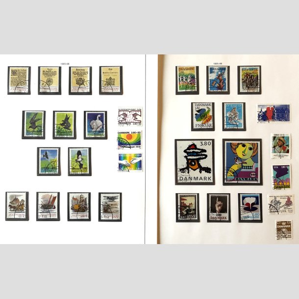 FRIM�RKER DANMARK | 1985-86 - AFA 831 mv. - Flere komplette s�t mv. - Flot Stemplet 