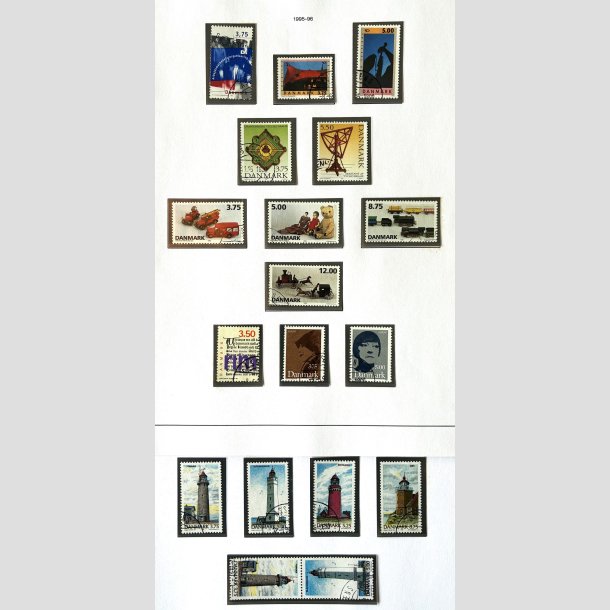 FRIM�RKER DANMARK | 1995-96 - AFA 1095 mv. - Flere komplette s�t mv. - Flot Stemplet 