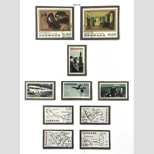 FRIM�RKER DANMARK | 1994-95 - AFA 1082 mv. - Flere komplette s�t mv. - Flot Stemplet 