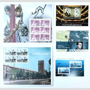 FRIMRKER SVERIGE | 2012 - Miniark - 5 stk. forskellige fra rgangen - Flot stemplet