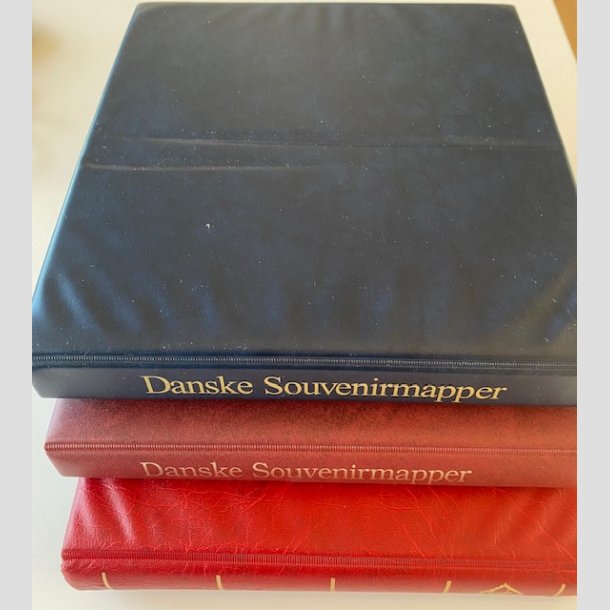 FRIMRKER DANMARK | SOUVENIRMAPPER | Flot samling nr. 1-127 i 3 stk. mapper (ser helt komplet ud)