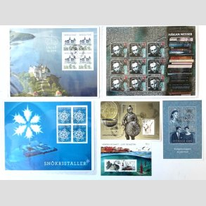 FRIMRKER SVERIGE | 2010 - Miniark - 6 stk. forskellige fra rgangen - Flot stemplet