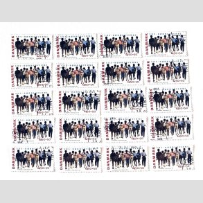FRIM�RKER DANMARK | 2005 - AFA 1416 - SOS-B�rnebyerne - 4,50 + 0,50 kr. x 20 stk. - Flot Stemplet