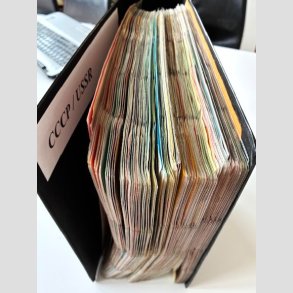 FRIM�RKER SOVJET/CCCP/USSR  | Stor hjemmelavet samling i meget tykt ringbind - Rigtig mange m�rker (Se udsnit) 