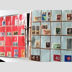 FRIM�RKER SOVJET/CCCP/USSR  | Stor hjemmelavet samling i meget tykt ringbind - Rigtig mange m�rker (Se udsnit) 