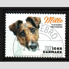 FRIM�RKER DANMARK | 2019 - AFA 1975 - Min hund. - 10,00 kr. flerfarvet - Pragt Stemplet 