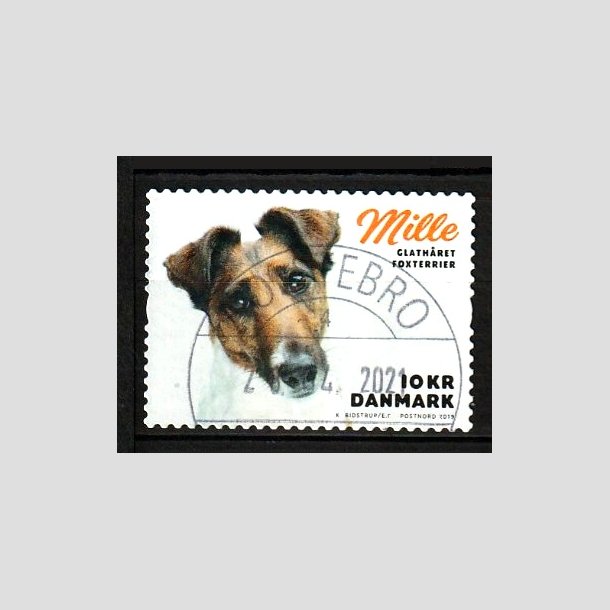 FRIM�RKER DANMARK | 2019 - AFA 1975 - Min hund. - 10,00 kr. flerfarvet - Pragt Stemplet 
