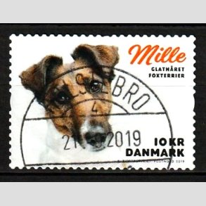 FRIM�RKER DANMARK | 2019 - AFA 1975 - Min hund. - 10,00 kr. flerfarvet - Pragt Stemplet 