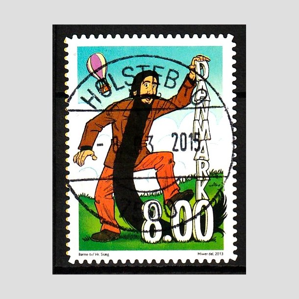 FRIM�RKER DANMARK | 2013 - AFA 1736a - B�rne-TV - 8,00 Kr. flerfarvet - Pragt Stemplet Holstebro