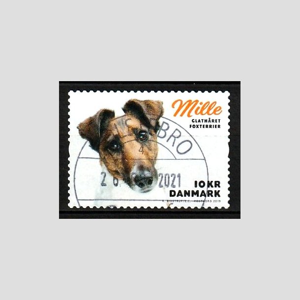 FRIM�RKER DANMARK | 2019 - AFA 1975 - Min hund. - 10,00 kr. flerfarvet - Pragt Stemplet 